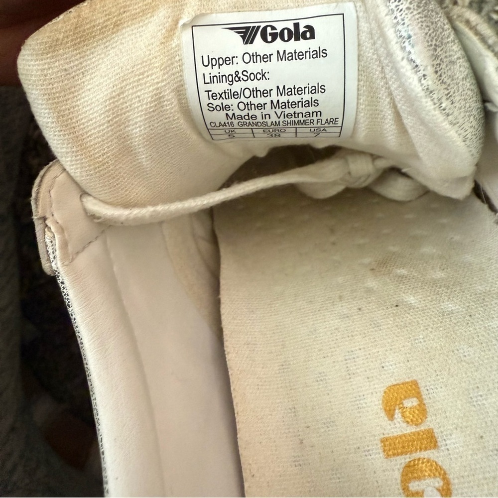 Gola Sneakers Grandslam Shimmer Flare Trainers Silver Multi Retro Women's Metal - Picture 6 of 8
